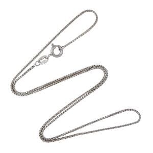 Vintage Italian Sterling Silver 925 Box Chain Necklace 16"